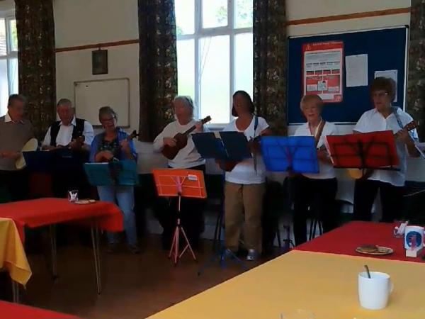 Ukulele group at Memory Cafe Dementia Support Minehead